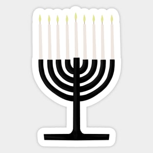 Chanukiah Jewish Holiday of Hanukkah Menorah Sticker